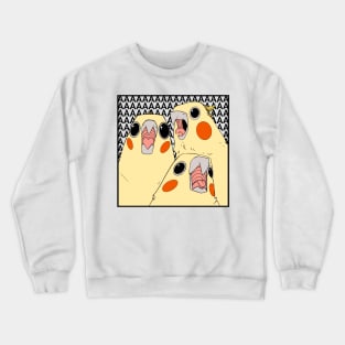 Cockatiels Screaming, Cute Funny Birds Crewneck Sweatshirt